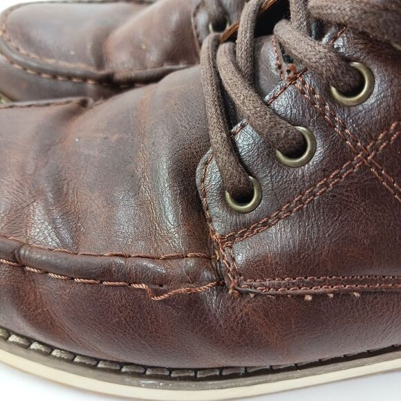 Globalwin Men\'s 9 Brown Leather Mid Ankle Lace up Boot. Faux Fur Lined.......... main image 14